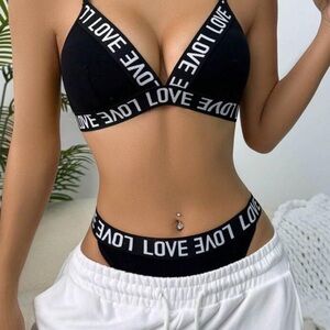 Love Bra & Panty Matching Set